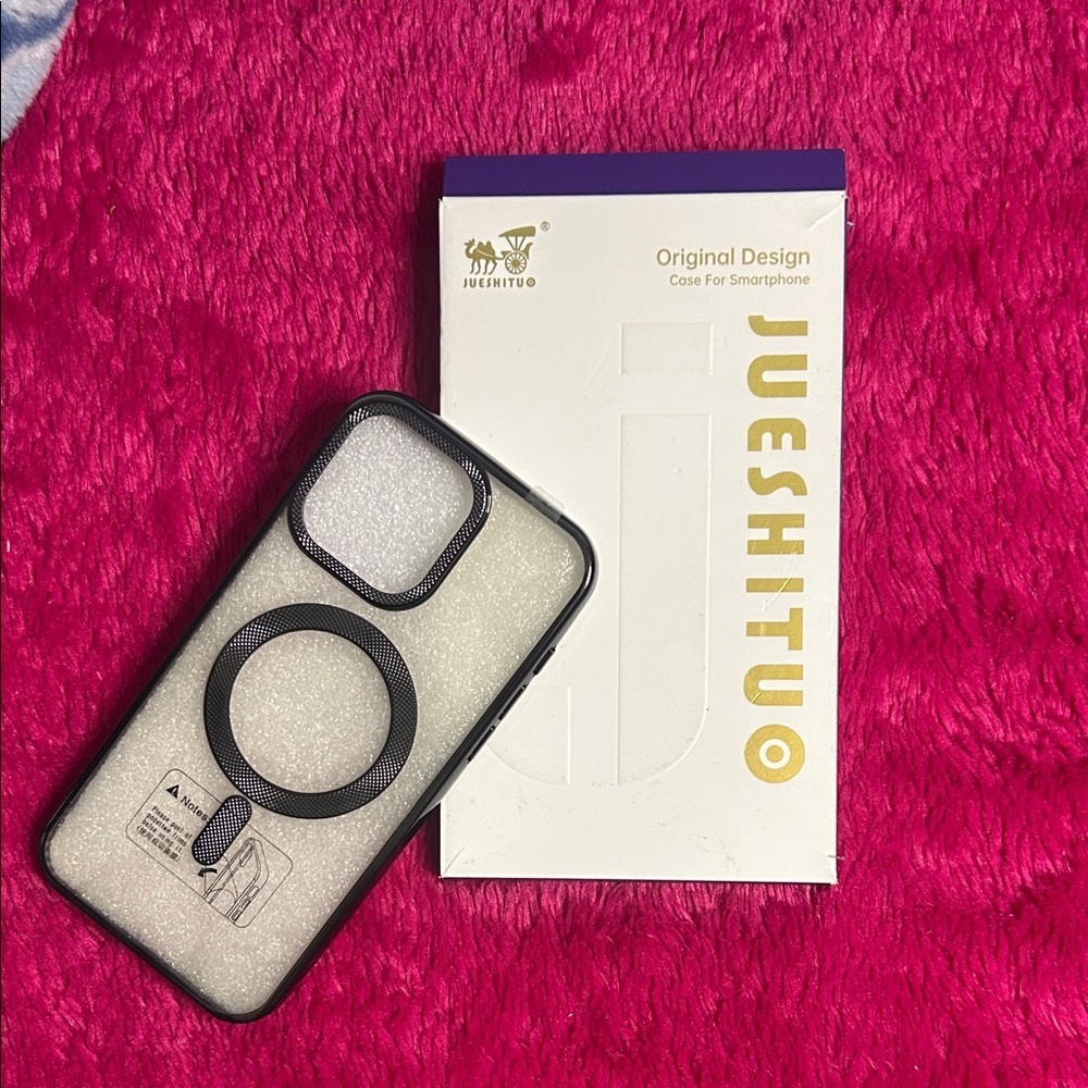 JUESHITUO Smartphone Case with Ring magnetic charger. iPhone 15 pro max.